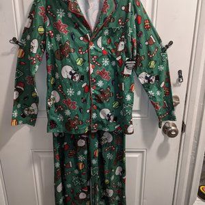 Boys 2 Piece Christmas Pajama Set - Snowmen Candy Canes "Just Chillin" -